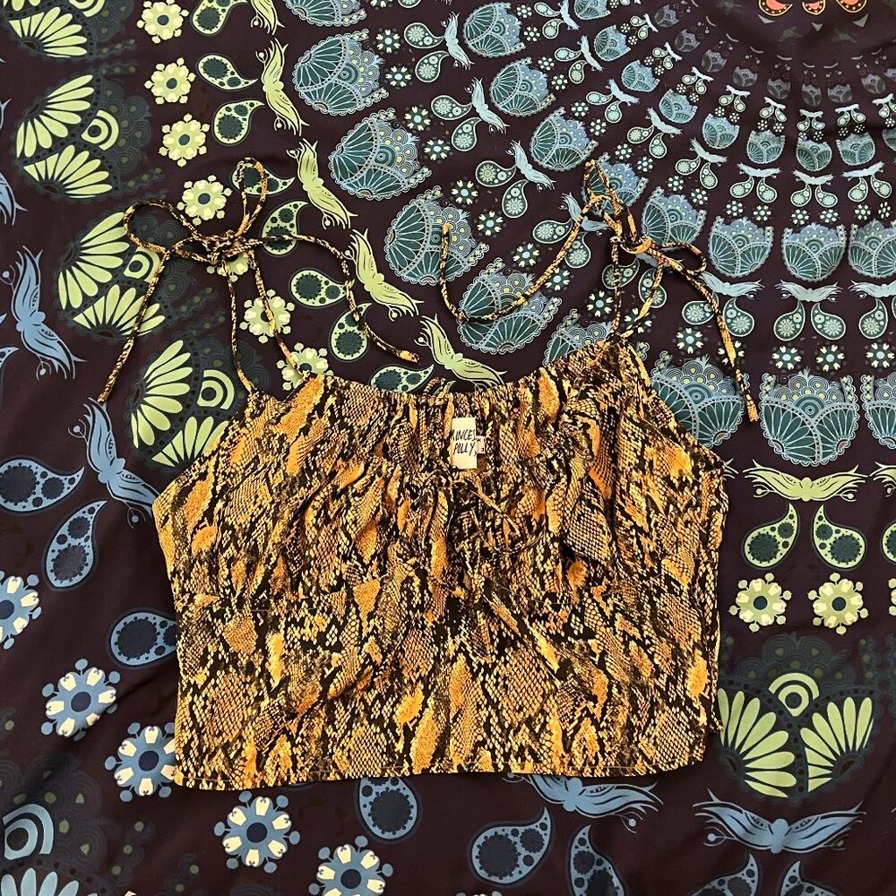 Snake Print Crop Top